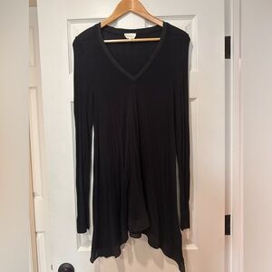 Black long sleeve v-neck top from Anthropologie.  Size L.